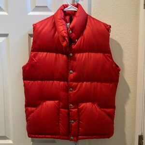 Vintage The North Face Brown Label Red Puffer Vest Size Small Unisex